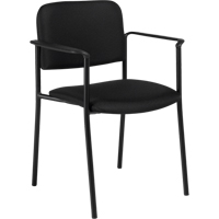 Chaises empilables, Tissu, Hauteur 32", Capacit&eacute; 300 lb, Noir The Estey Group