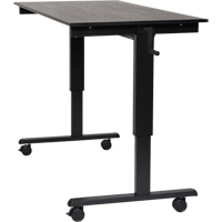 Adjustable Stand-Up Desk, Stand-Alone Desk, 48-1/2" H x 59" W x 29-1/2" D, Black The Estey Group