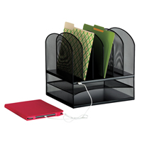 Organisateur de bureau avec alimentation USB Onyx The Estey Group