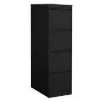 Vertical Filing Cabinet, Steel, 4 Drawers, 15-1/7" W x 25" D x 52" H, Black The Estey Group