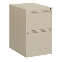 Vertical Filing Cabinet, Steel, 2 Drawers, 18-1/7" W x 25" D x 29" H, Beige The Estey Group