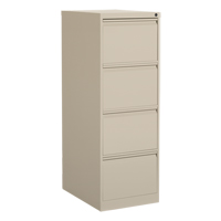 Vertical Filing Cabinet, Steel, 4 Drawers, 18-1/7" W x 25" D x 52" H, Beige The Estey Group