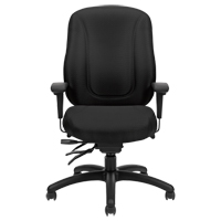 Overtime High Back Chair, Fabric, Black, 300 lbs. Capacity The Estey Group