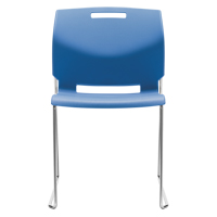Chaise, Plastique, Hauteur 32-1/2", Capacit&eacute; 300 lb, Bleu The Estey Group