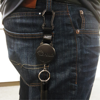 Securit Retractable Key Holder, Polycarbonate, 28" Cable, Carabiner Attachment The Estey Group