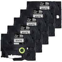 Laminated Tape, 12 mm x 8 m, Black on White The Estey Group