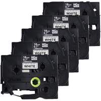 Laminated Tape, 18 mm x 8 m, Black on White The Estey Group