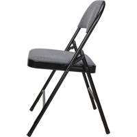 Deluxe Fabric Padded Folding Chair, Steel, Grey, 300 lbs. Weight Capacity The Estey Group