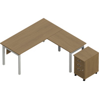 Bureau en "L" avec caisson Newland The Estey Group