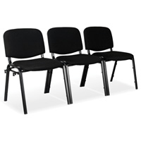 Stacking Chairs, Fabric, 32" High, 250 lbs. Capacity, Black The Estey Group