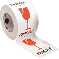 "Fragile" Special Handling Labels, 6" L x 4" W, Red on White The Estey Group