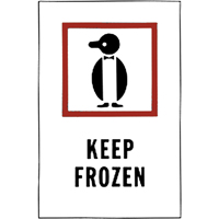 "Keep Frozen" Special Handling Labels, 6" L x 4" W, Red on White The Estey Group