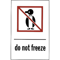 "Do Not Freeze" Special Handling Labels, 6" L x 4" W, Red on White The Estey Group