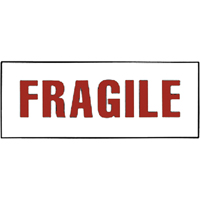 "Fragile" Special Handling Labels, 6" L x 2" W, Red on White The Estey Group