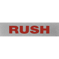 "Rush" Special Handling Labels, 5" L x 2" W, Black on Red The Estey Group