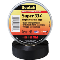 Rubans Super 33+ Scotch, 19 mm (3/4") x 20,1 m (66'), Noir, 7 mils The Estey Group