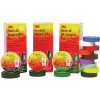 Rubans Super 33+ Scotch, 19 mm (3/4") x 20,1 m (66'), Noir, 7 mils The Estey Group