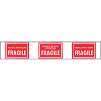 Pre-Printed Message Tapes, 1-7/8" W, White on Red The Estey Group