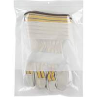 Sacs en poly avec espace inscriptible blanc, Refermable, 12" x 9", 2 mils The Estey Group
