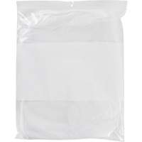 Sacs en poly avec espace inscriptible blanc, Refermable, 15" x 12", 2 mils The Estey Group