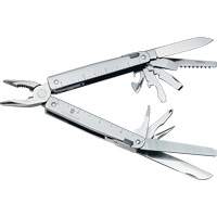 SwissTool Multi-Tool with Lockable Blade, Metal, Metal Handle, 155 mm L, 26 Functions, 0.7 lbs. The Estey Group