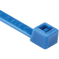 Attaches de c&acirc;bles s&eacute;rie T, Longueur 8", R&eacute;sistance &agrave; la traction 50 lb, Bleu The Estey Group