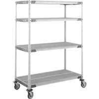 Chariot MetroMax i sur roulettes &agrave; tige, 4 tiers, 18" x 69" x 36", Capacit&eacute; 900 lb The Estey Group