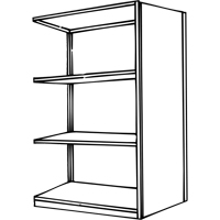 Interlok Shelving Unit, Steel, Boltless, Add-On, 36" W x 76" H x 24" D The Estey Group