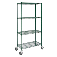Wire Shelf Cart, Epoxy Finish, 36" x 69" x 24", 800 lbs. Capacity The Estey Group