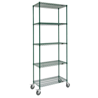 Wire Shelf Cart, Epoxy Finish, 36" x 92" x 24", 800 lbs. Capacity The Estey Group