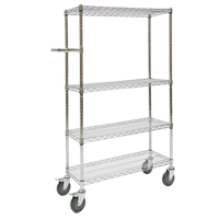 Push Cart, Chrome Plated, 30" x 60" x 14", 800 lbs. Capacity The Estey Group