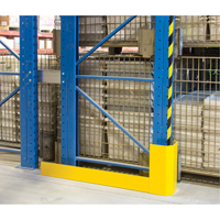 Protecteurs d'all&eacute;es de rayonnages, 3" la x 50" lo x 16" h, Jaune s&eacute;curit&eacute; OSHA The Estey Group