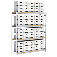 &eacute;tag&egrave;re-classeur de grande largeur, Acier, 4 Tablettes, 72" la x 18" p x 84" h, Ensemble Ajout The Estey Group