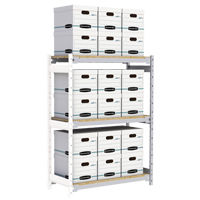 &eacute;tag&egrave;re-classeur de grande largeur, Acier, 3 Tablettes, 42" la x 18" p x 60" h, Ensemble Ajout The Estey Group