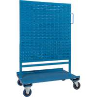 Bin/Pegboard Combo Rack, Double-sided, 38" W x 24-1/2" D x 55" H The Estey Group