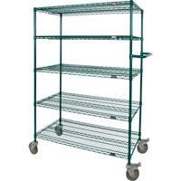 Wire Shelf Push Cart, Epoxy Finish, 36" x 69" x 24", 600 lbs. Capacity The Estey Group