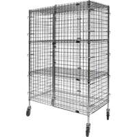 Security Cart, Chrome Plated, 48" x 69" x 24", 500 lbs. Capacity The Estey Group