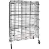 Security Cart, Chrome Plated, 48" x 69" x 24", 500 lbs. Capacity The Estey Group