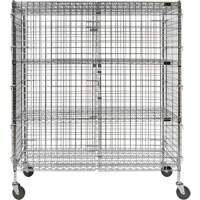 Security Cart, Chrome Plated, 60" x 69" x 24", 500 lbs. Capacity The Estey Group