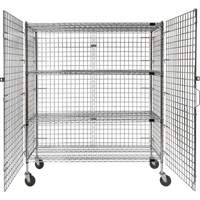 Security Cart, Chrome Plated, 60" x 69" x 24", 500 lbs. Capacity The Estey Group