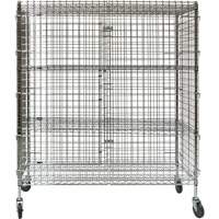 Security Cart, Chrome Plated, 60" x 69" x 24", 500 lbs. Capacity The Estey Group