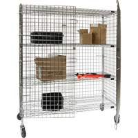 Security Cart, Chrome Plated, 60" x 69" x 24", 500 lbs. Capacity The Estey Group