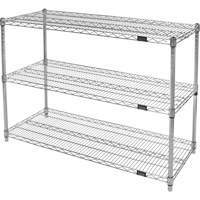 Heavy-Duty Chromate Wire Shelving, 3 Tiers, 36" W x 33" H x 24" D The Estey Group