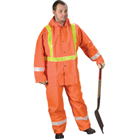 V&ecirc;tements de pluie pour la circulation Tornado, PVC, Petit, Orange haute visibilit&eacute; The Estey Group