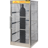 Aluminum LPG Cylinder Locker Storage, 10 Cylinder Capacity, 30" W x 32" D x 65" H, Silver The Estey Group