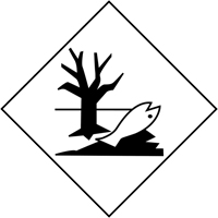 Marine Pollutant Mark TDG Shipping Labels, 4" L x 4" W, Black on White The Estey Group