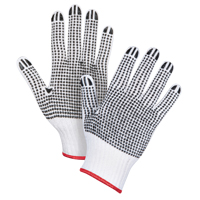 Gants tricot&eacute;s deux c&ocirc;t&eacute;s &agrave; pois, Poly/coton, Deux c&ocirc;t&eacute;s, Calibre 7, Petit The Estey Group
