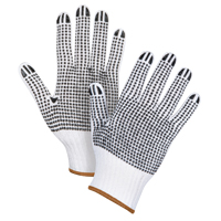 Double-Sided Dotted String Knit Gloves, Poly/Cotton, Double Sided, 7 Gauge, Large The Estey Group