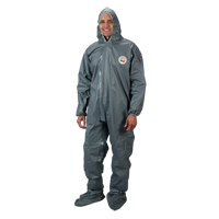 2.0 Mil CRFR Hooded Coveralls, Small, Grey, FR Treated Fabric The Estey Group