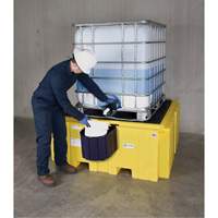 GRV Spill Pallet Plus sans drain, Capacit&eacute; de d&eacute;versement 365 gal. US, 62" x 62" x 28" The Estey Group